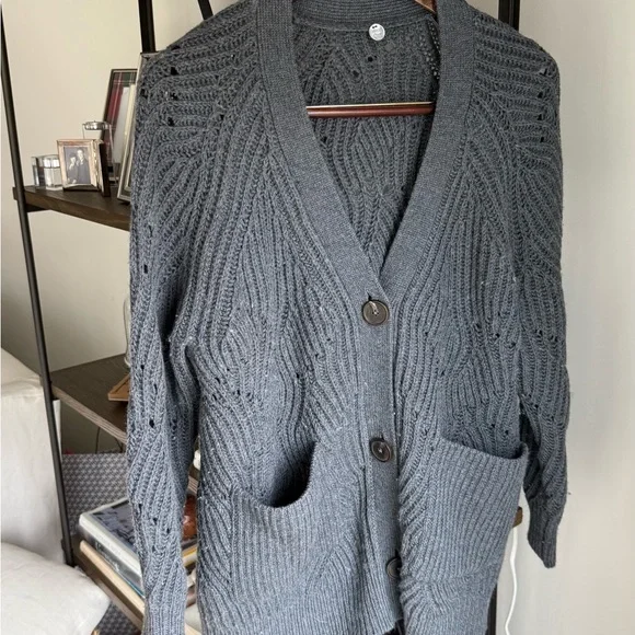 Margaret O’Leary Merino Knit Cardigan Sweater - Picture 2 of 6